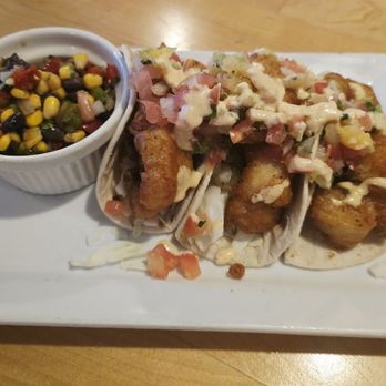 Seaworthy Kitchen & Bar - Catch of the day, fried flounder tacos. Option for blackened,  grilled, or fried. - Seafood Near Me - Carolina Beach, North Carolina