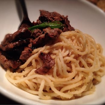 AnQi Bistro - garlic noodles with beef - Asian Fusion Near Me - Costa Mesa, California
