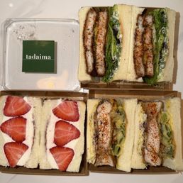 Strawberry & Cream, Fish Katsu with Shiso, Chicken Filet Karage Strawberry & Cream, Fish Katsu with Shiso, Chicken Filet Karage