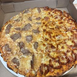Center Pizza - Half sauerkraut half pepperoni as recommended by locals, delicious