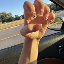 French tip birthday nails