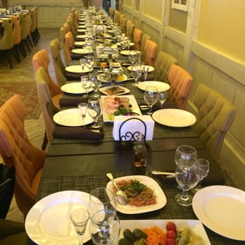 Tsob Tsobe - The table set for a party in the back room. - Mediterranean Near Me - Brooklyn, New York