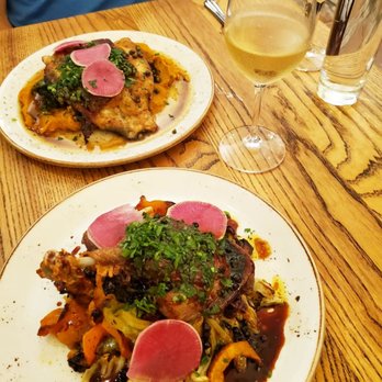 La Cuchara - Duck confit and Trout with Jamon Serrano & pumpkin puree - Basque Near Me - Baltimore, Maryland La Cuchara - Duck confit and Trout with Jamon Serrano & pumpkin puree - Basque Near Me - Baltimore, Maryland