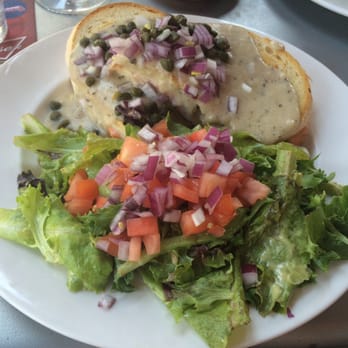 Manuel's Bread Cafe - The Norwegian- a variation of the Croque Monsieur. - French Near Me - North Augusta, South Carolina Manuel's Bread Cafe - The Norwegian- a variation of the Croque Monsieur. - French Near Me - North Augusta, South Carolina