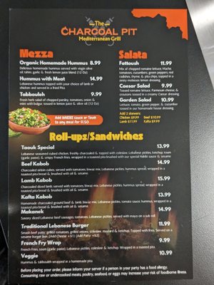 Menu photo 2 The Charcoal Pit Mediterranean Grill Haverhill, MA Menu photo 2 The Charcoal Pit Mediterranean Grill Haverhill, MA