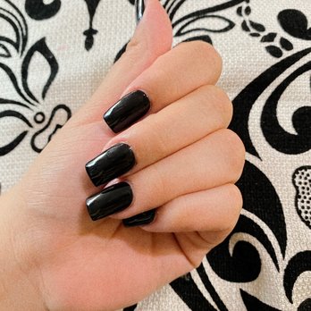 Sweet Nail Lounge - Black squared nails - Nail Salons Near Me - Costa Mesa, California