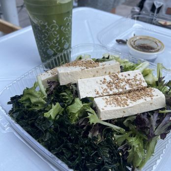 Nana’s Green Tea - Tofu salad and ice cream sparkling matcha. - Japanese Near Me - Seattle, Washington Nana’s Green Tea - Tofu salad and ice cream sparkling matcha. - Japanese Near Me - Seattle, Washington