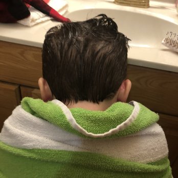 Tease - Photo 1: the night of the cut (the uneven neckline) The rest: following day during the corrective cut. - Hair Salons Near Me - Corydon, Indiana