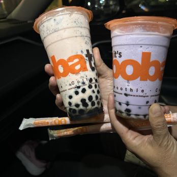It's Boba Time - Strawberry Oreo and taro smoothie - Coffee & Tea Near Me - San Diego, California
