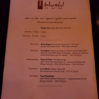 Blush! - Wine Bars Near Me - San Francisco, California Blush! - Wine Bars Near Me - San Francisco, California