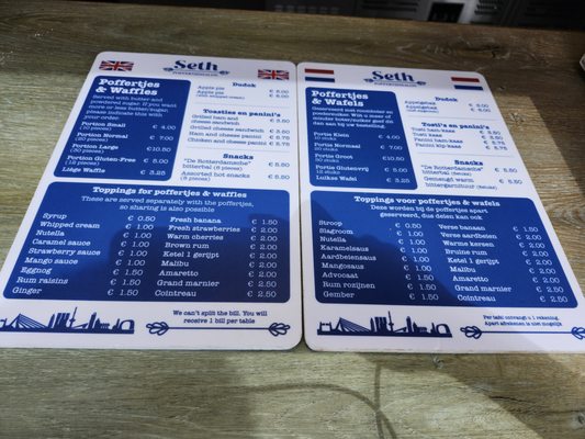 Menu photo 3 Seth Poffertjessalon Rotterdam, ZH Menu photo 3 Seth Poffertjessalon Rotterdam, ZH