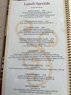 Menu photo 1 The Cheesecake Factory Tukwila, WA Menu photo 1 The Cheesecake Factory Tukwila, WA