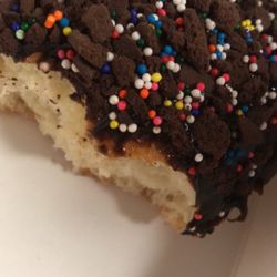 Krispy Kreme - Limited Time -Hershey's Galaxy Brownie - fudge filling almost no where to be found in center. Dry!