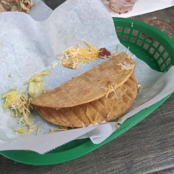 Taco Shack - Example of store bought shell. No flavor. Not homemade at all. - Mexican Near Me - Redlands, California