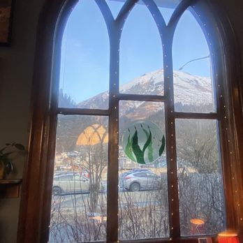Resurrect Art Coffee House Gallery - Stained glass window - Coffee & Tea Near Me - Seward, Alaska Resurrect Art Coffee House Gallery - Stained glass window - Coffee & Tea Near Me - Seward, Alaska