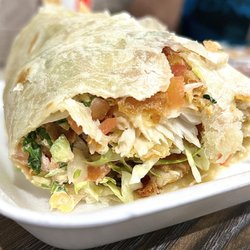 Señor Panchos Mexican Grill - Fish Burrito, after a couple bites