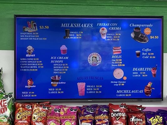 Menu photo 1 La Michoacana Sitty California City, CA
