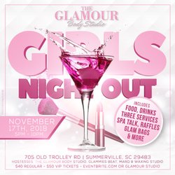 The Glamour Body Studio - Our First Girls Night Event, come get pamper from head to toe with the glamour team. Special Guest from Black Ink will be at this Event.