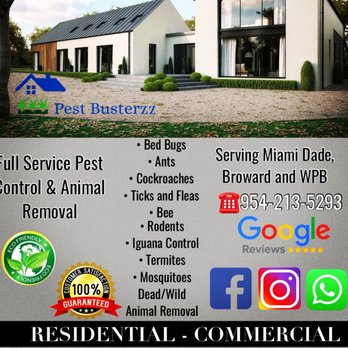 Pest Busterzz - Call us today for your FREE INSPECTION! - Pest Control Near Me - Tamarac, Florida Pest Busterzz - Call us today for your FREE INSPECTION! - Pest Control Near Me - Tamarac, Florida