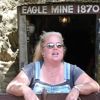 Eagle Mining - Our tour guide at the entrance of Eagle Mine. - Tours Near Me - Julian, California Eagle Mining - Our tour guide at the entrance of Eagle Mine. - Tours Near Me - Julian, California