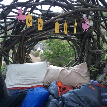 Treebones Resort - bday decorations in the nest. It's so cozy!!! - Resorts Near Me - Big Sur, California