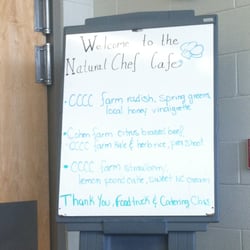 Natural Chef Cafe - A menu of what we ate for lunch. (Gluten and dairy free items not listed).