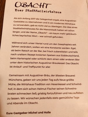 Menu photo 6 Obacht Munich, BY