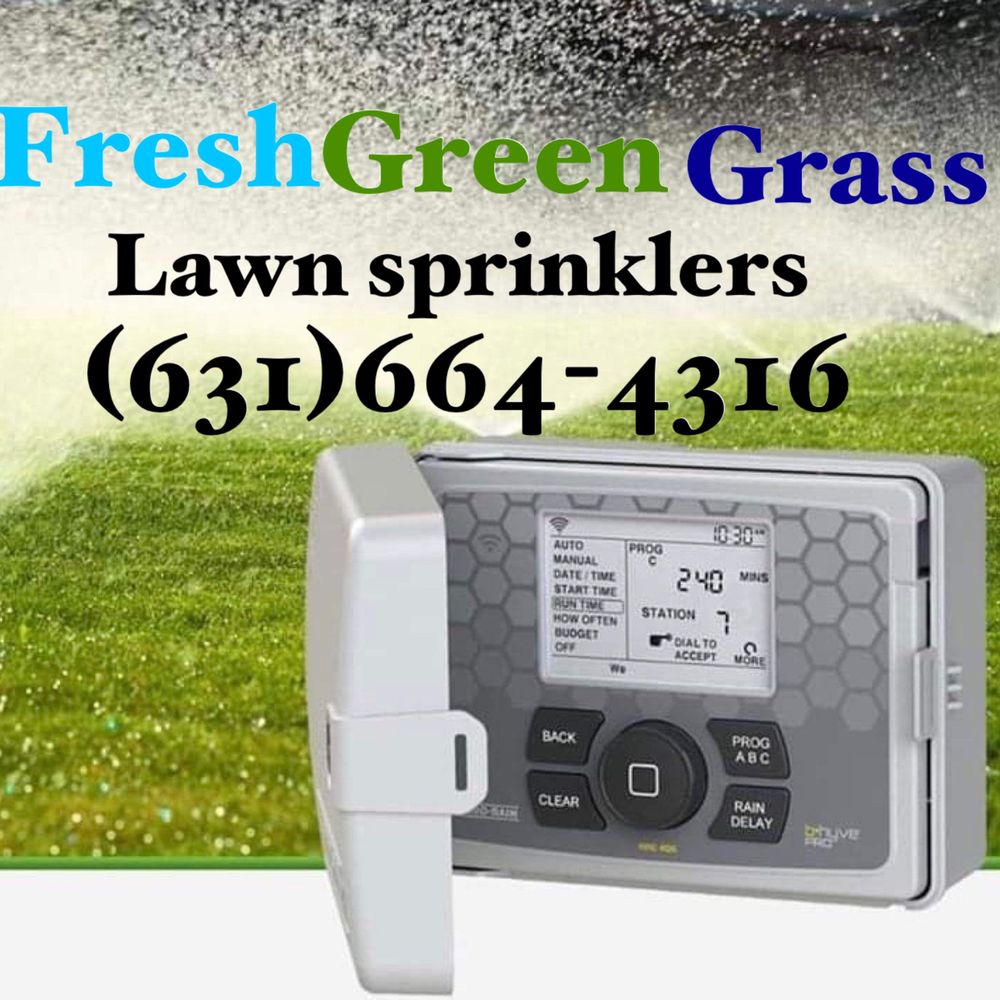 FRESH GREEN GRASS LAWN SPRINKLERS Updated August 2024 17 Photos