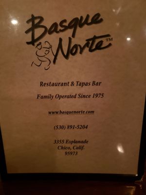 Menu photo 8 Basque Norte Chico, CA