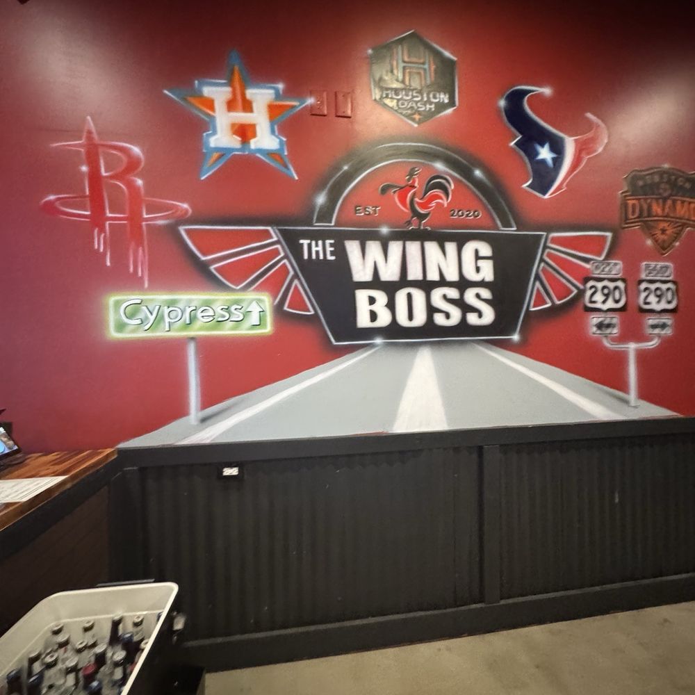 The Wing Boss - Nicely decorated and clean. There are tables to enjoy your food. - Chicken Wings Near Me - Cypress, Texas The Wing Boss - Nicely decorated and clean. There are tables to enjoy your food. - Chicken Wings Near Me - Cypress, Texas