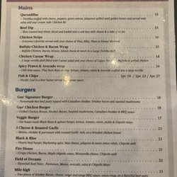 Gus's Pub - Menu - Mains and Burgers