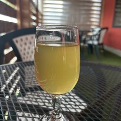 Tej on the patio