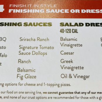 MOD Pizza - Simple menu - Pizza Near Me - Livonia, Michigan
