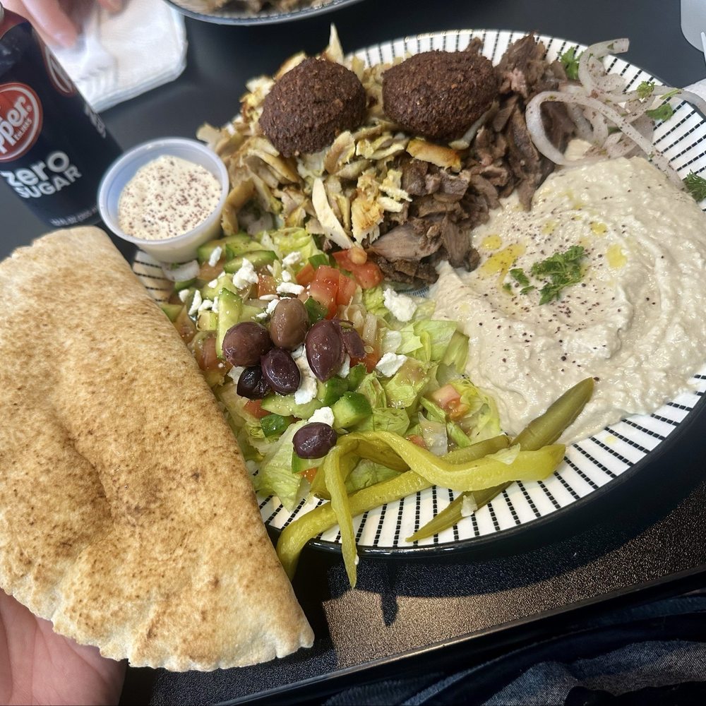 Pita Town - Combo Platter with chicken & beef - Mediterranean Near Me - Plano, Texas Pita Town - Combo Platter with chicken & beef - Mediterranean Near Me - Plano, Texas