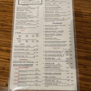 Zen Yai Thai Restaurant - Menu (1/2) - Thai Near Me - San Francisco, California Zen Yai Thai Restaurant - Menu (1/2) - Thai Near Me - San Francisco, California