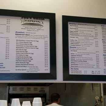 Joe's Grill Express - Da wall menu......real cheap here! A lot of the items are in the $6.75 range. - American Near Me - Honolulu, Hawaii