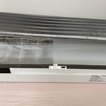 Akiona Air Conditioning - The left side is before our cleaning and the right side is after a cleaning. AC smelling musty or stink, get your split AC cleaned! - Heating & Air Conditioning/HVAC Near Me - Kaneohe, Hawaii