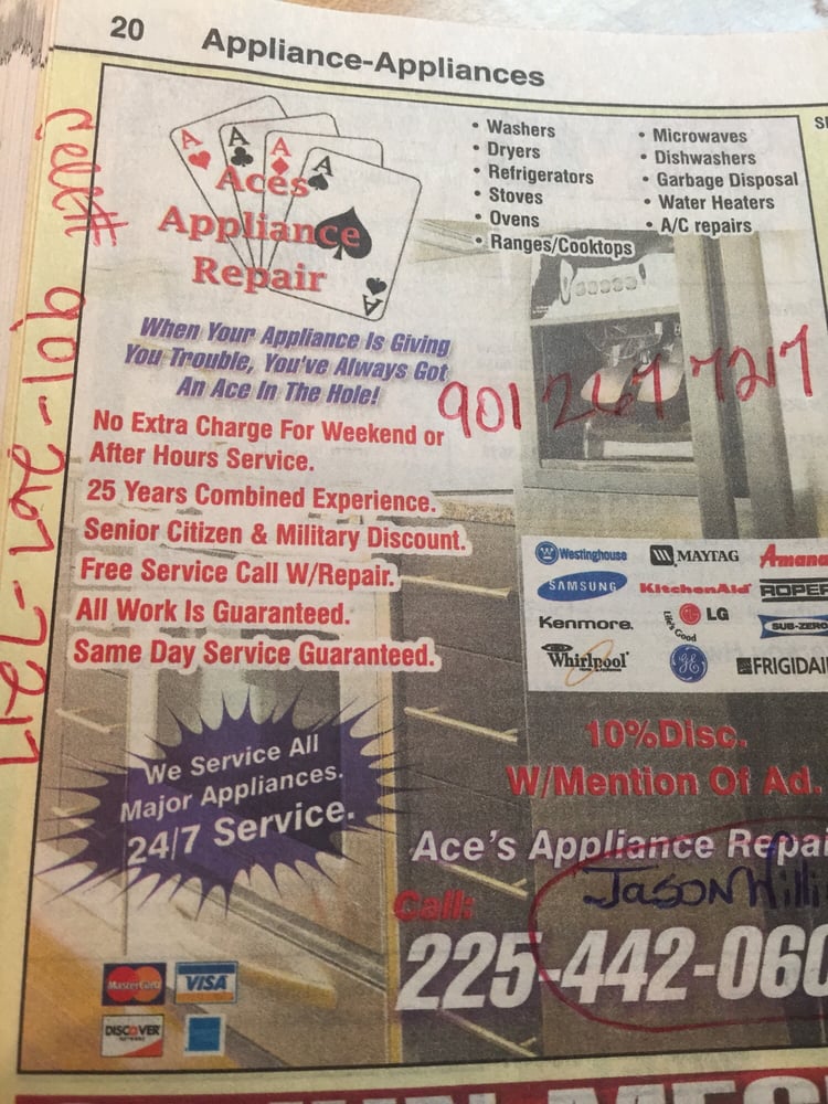 ACE’S APPLIANCE REPAIR Updated September 2024 Baton Rouge