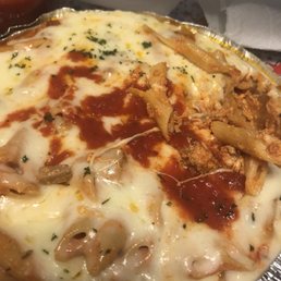 Lazy Lasagna Penne Mix W Ricotta Sausage Meatbols Touch Havy Cream Melted Muzz Ch