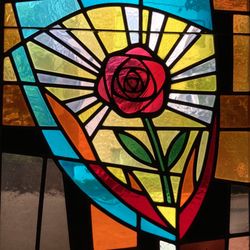 Alexian Village Of Milwaukee - Stained glass window detail near the chapel