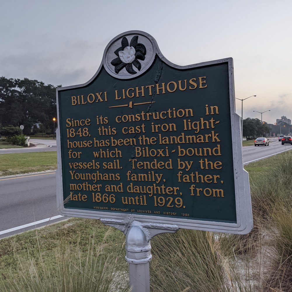Biloxi Lighthouse - Biloxi Lighthouse historical marker - Landmarks & Historical Buildings Near Me - Biloxi, Mississippi Biloxi Lighthouse - Biloxi Lighthouse historical marker - Landmarks & Historical Buildings Near Me - Biloxi, Mississippi