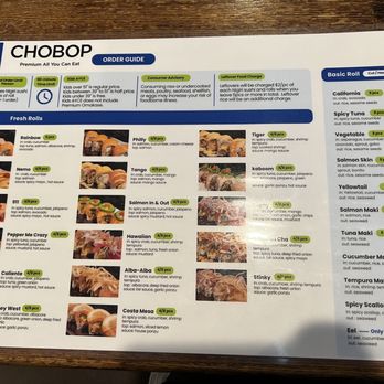Chobop - June 2025 - Sushi Bars Near Me - Costa Mesa, California