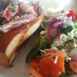 Slapfish - Lobster Roll and side salad with house dressing