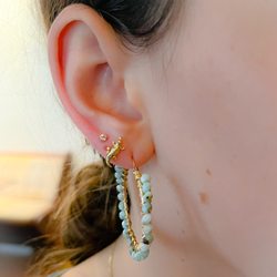 Clinical Ear Piercing - 14k 2mm cz upper piercing