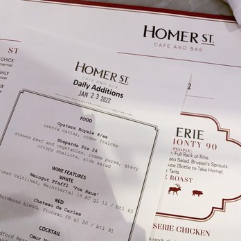 Homer St. Cafe and Bar - Jan 2022 Menu - Canadian (New) Near Me - Vancouver, British Columbia