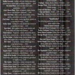 Cafe Chris - Menu (Back). Cafe Chris. Pleasanton, TX.