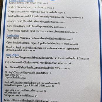 Dooley's Seafood & Steakhouse - Menu - Seafood Near Me - Waterville, Kentucky