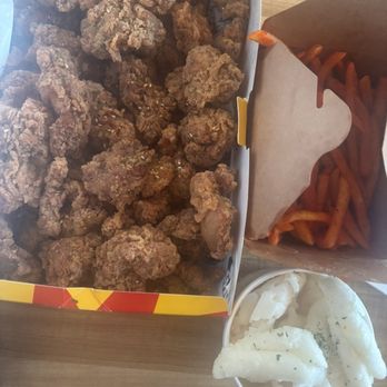 Chimmelier - Popcorn chicken, seasoned fried and tteokbokki. - Chicken Wings Near Me - Berkeley, California