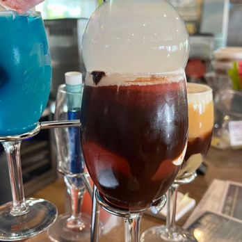 Whyte Horse Winery - two glasses of wine and cotton candy - Wineries Near Me - Monticello, Indiana Whyte Horse Winery - two glasses of wine and cotton candy - Wineries Near Me - Monticello, Indiana
