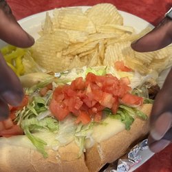 Monkey Bar & Grill - Cheese steak and chips